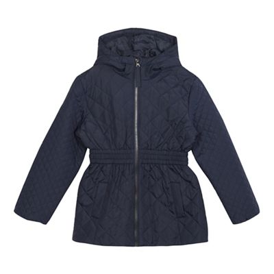 Debenhams Girls' navy shower resistant coat